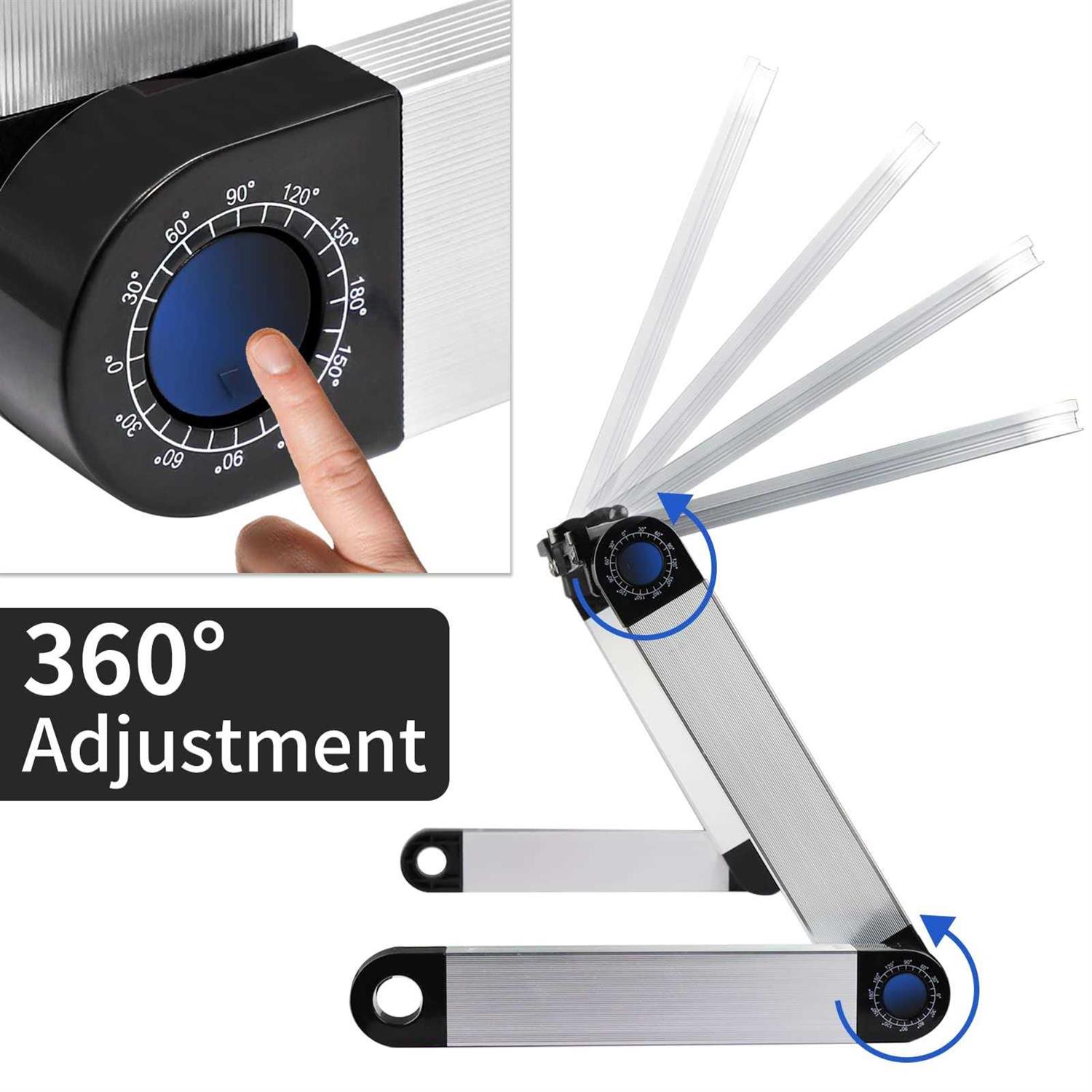 Book Stand Multifunctional Adjustable Laptop Stand Book Holder Tray with Clips Ergonomic Multi Heights Angles Adjustable Cooking Bookstand