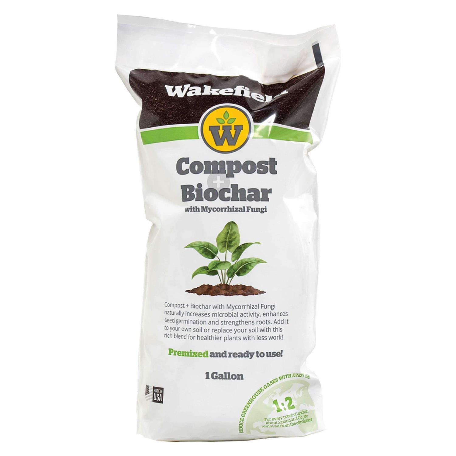 Wakefield Compost + Biochar with Mycorrhizal Fungi Organic Compost Mix