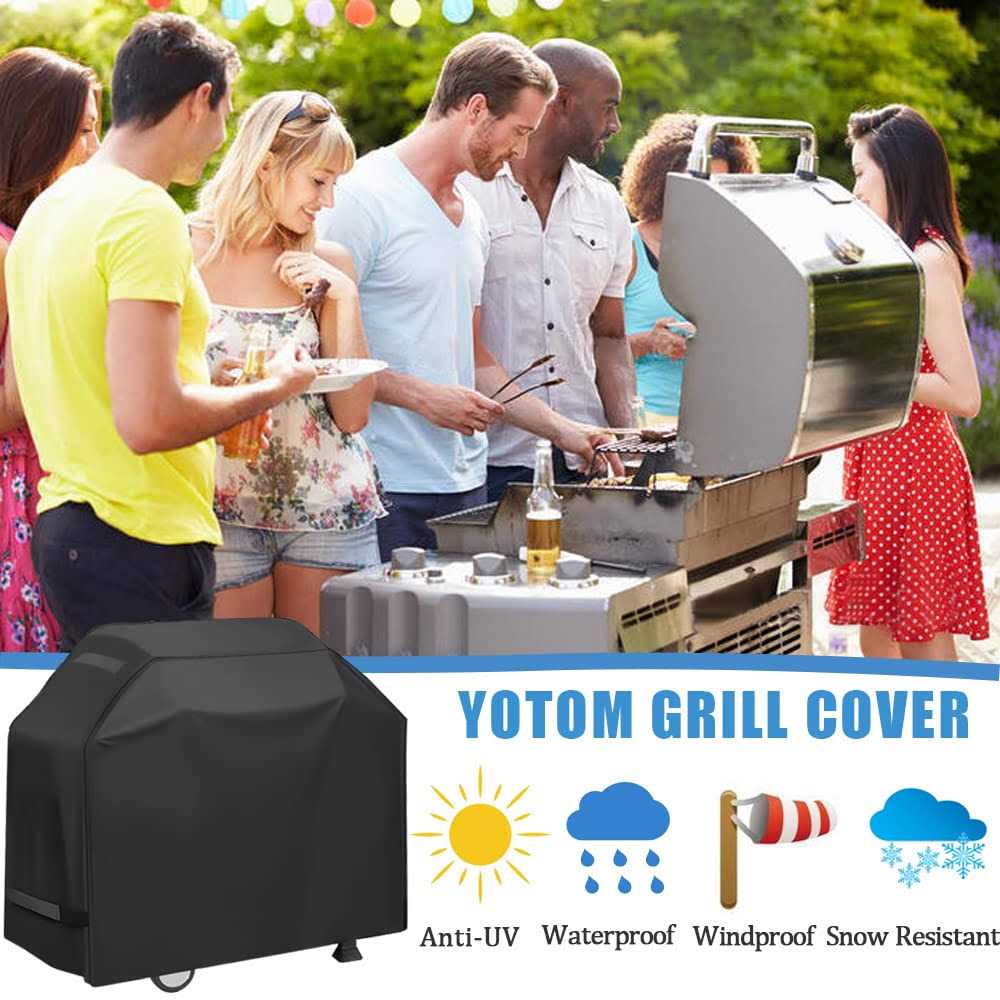 Grill Cover, Waterproof BBQ Grill Cover, 58 inch Rip-Proof and Anti-UV Barbecue Gas Grill Cover Compatible for Weber Char-Broil Nexgrill Grills and