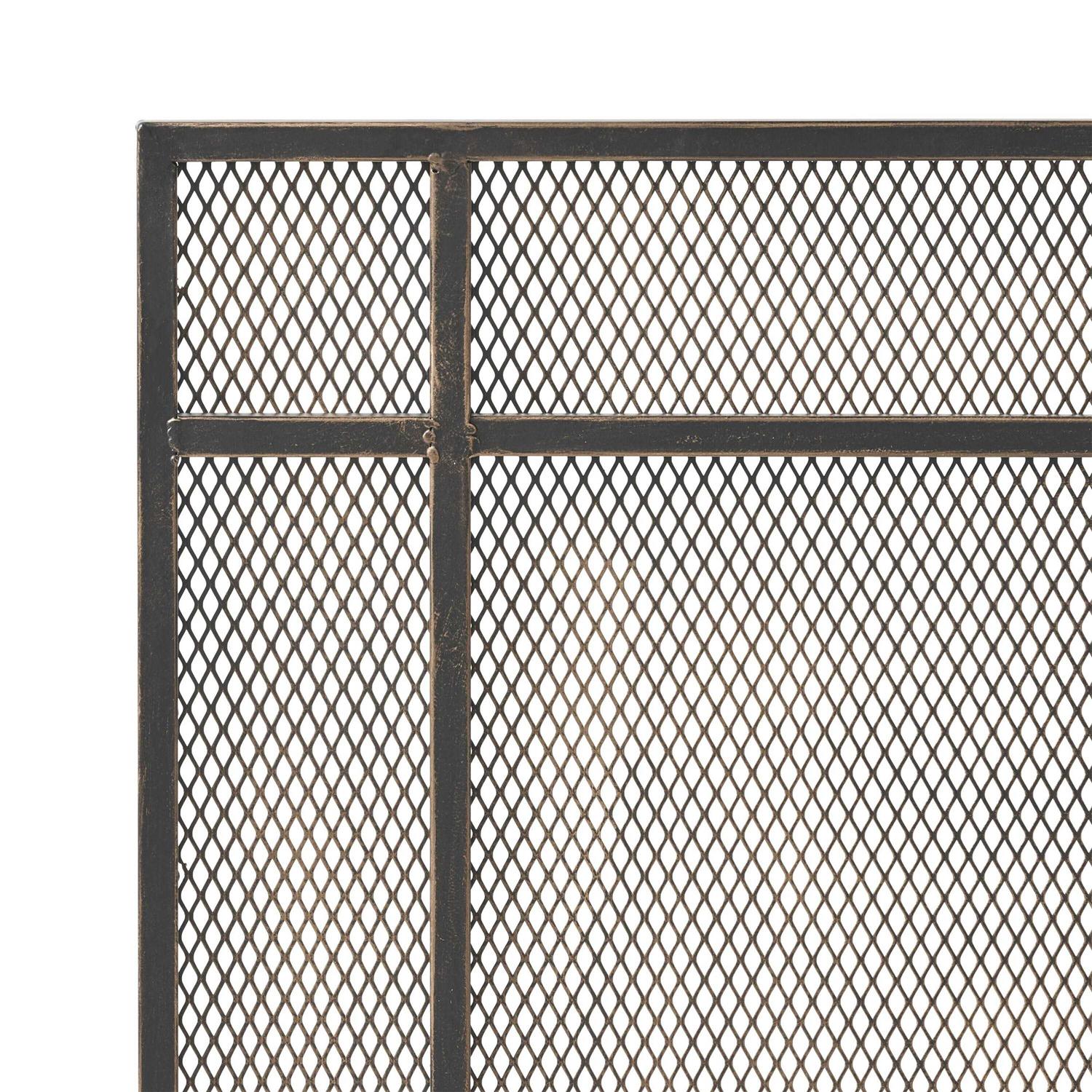 Noble House Cabarrus Modern Single Panel Iron Firescreen