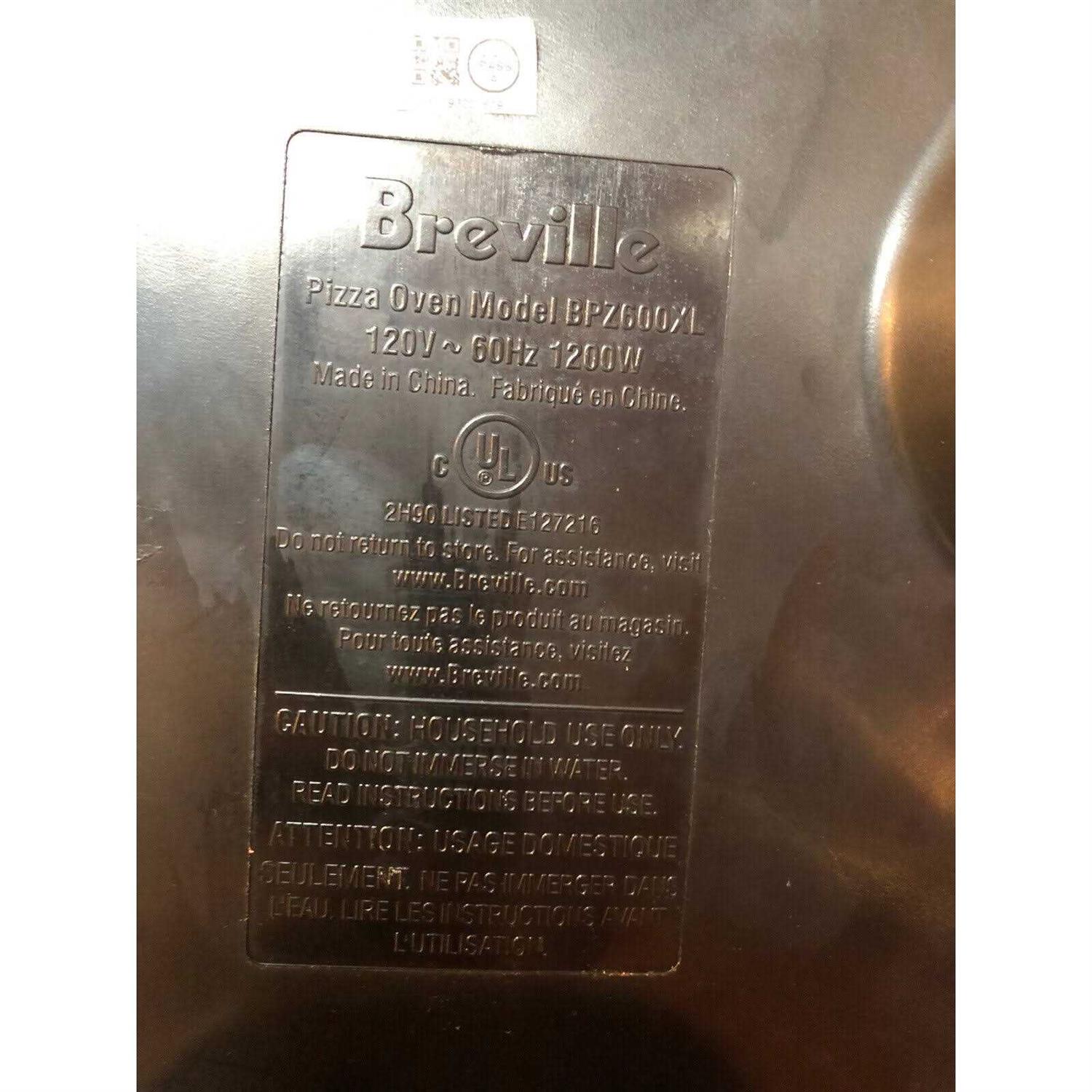Breville Bpz600xl Crispy Crust Pizza Maker
