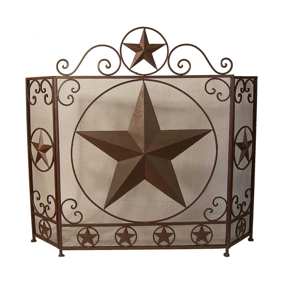 Star Metal Fireplace Screen