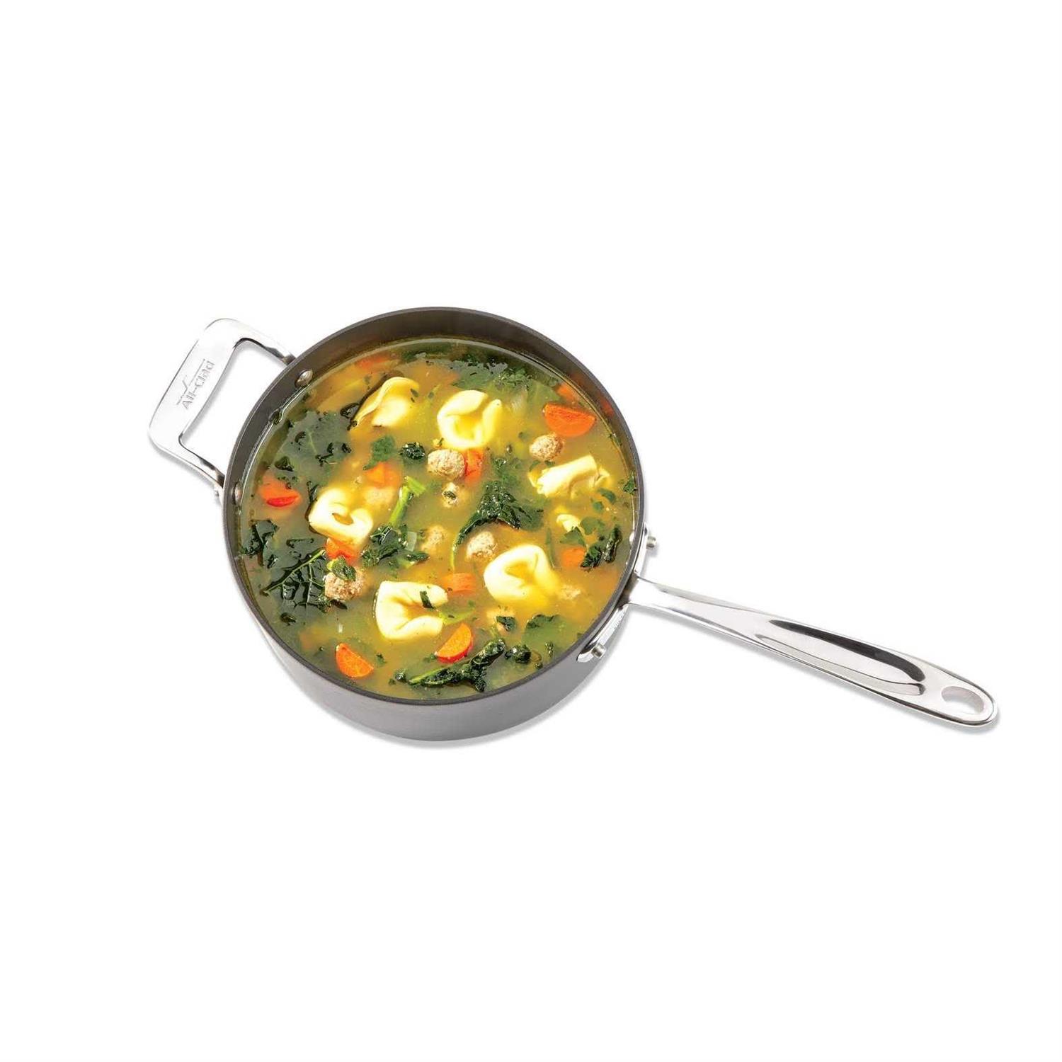 All-Clad Essentials Nonstick Saucepan Set