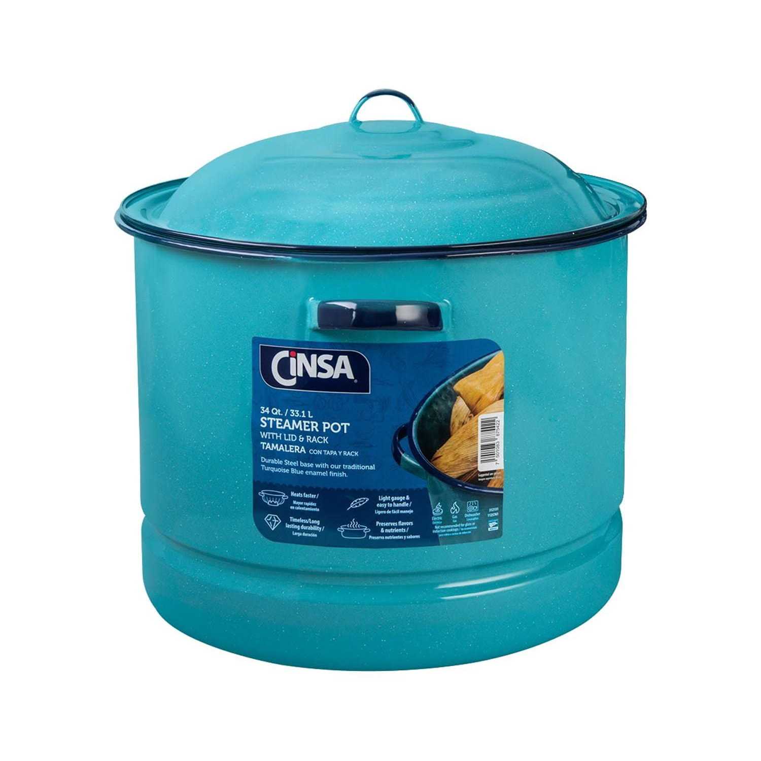 Cinsa Steel Steamer Pot 34 qt