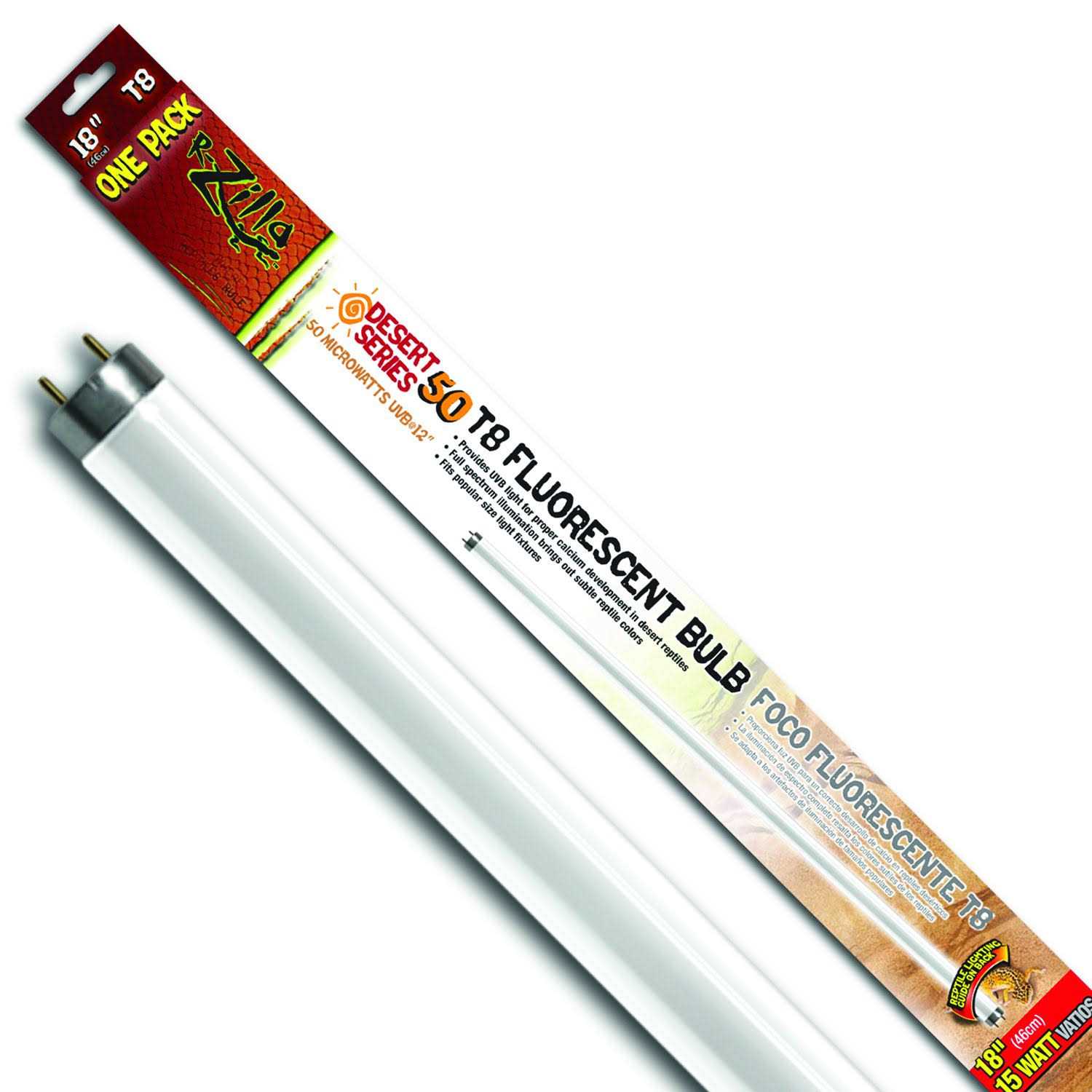 Zilla UVB Fluorescent T8 Desert Bulb
