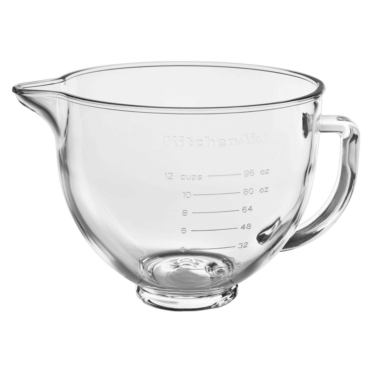 Kitchenaid 5 Quart Tilt-Head Glass Bowl with Measurement Markings ksm5nlgb