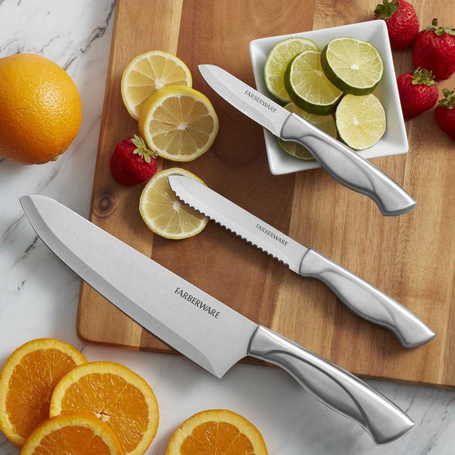 Farberware Classic 22 Piece Stamped Stainless Steel Cutlery & Utensil Set