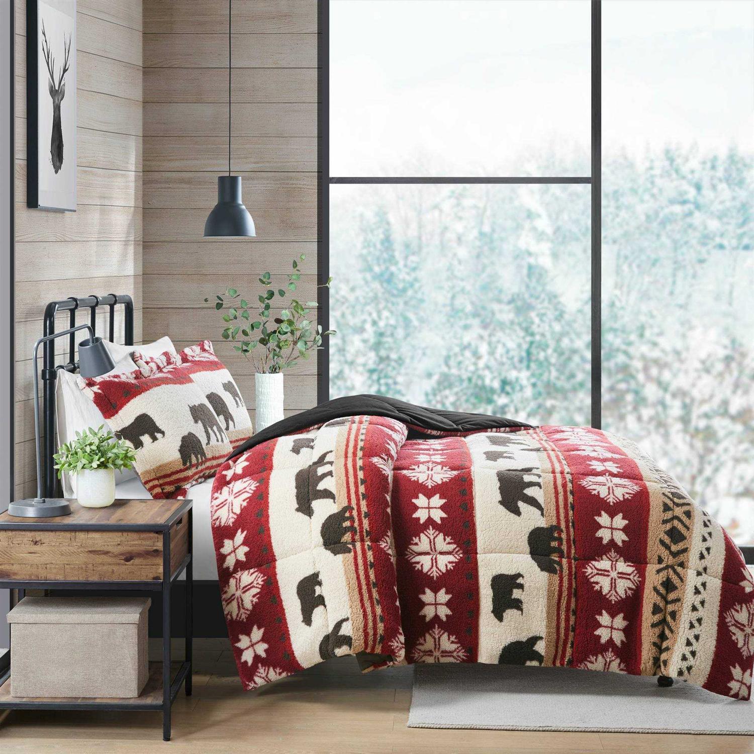 Woolrich Tunbridge Print Sherpa Comforter Set