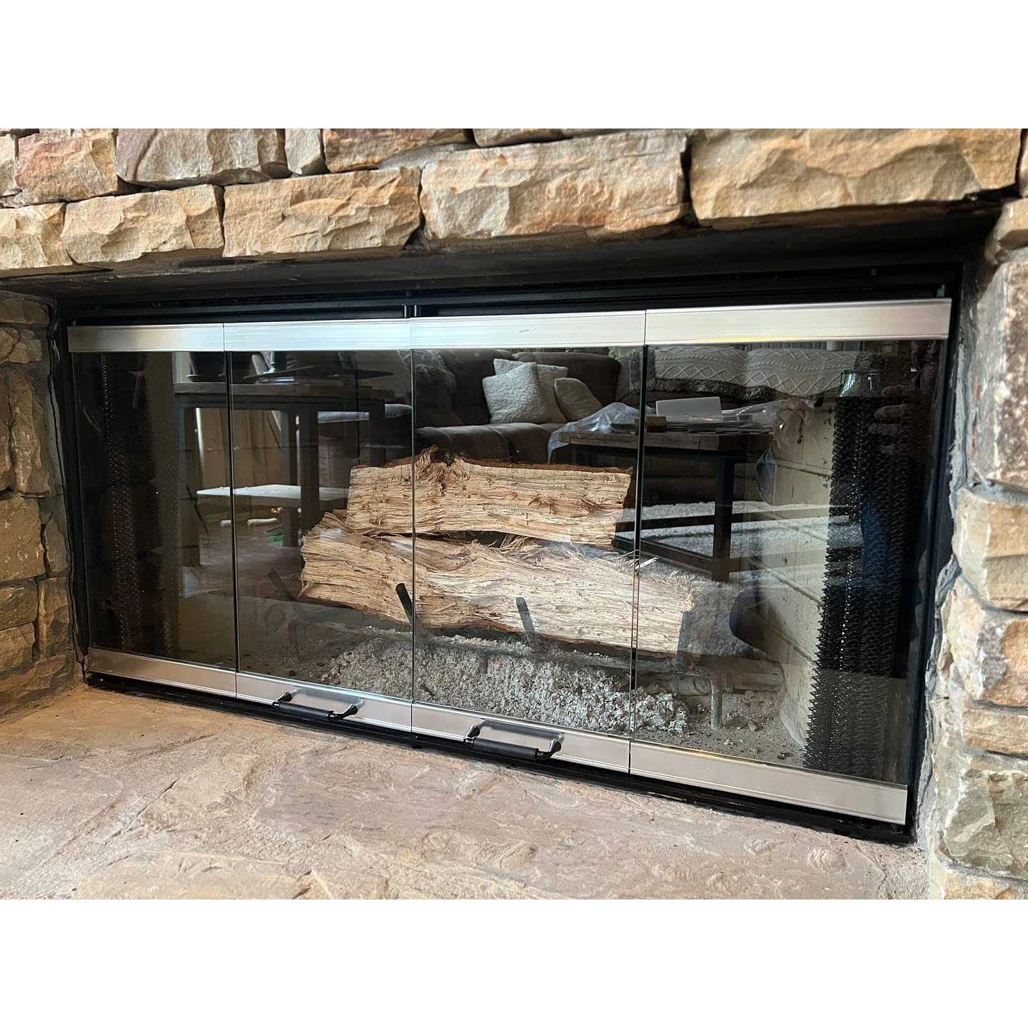 Fireplace Glass Door Set for Heatilator Fireplace Model # E36