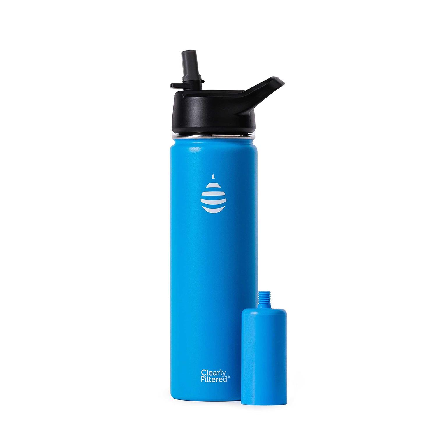 Clearly Filtered 32oz Insulated Stainless Steel Filtered Water Bottle with Filter