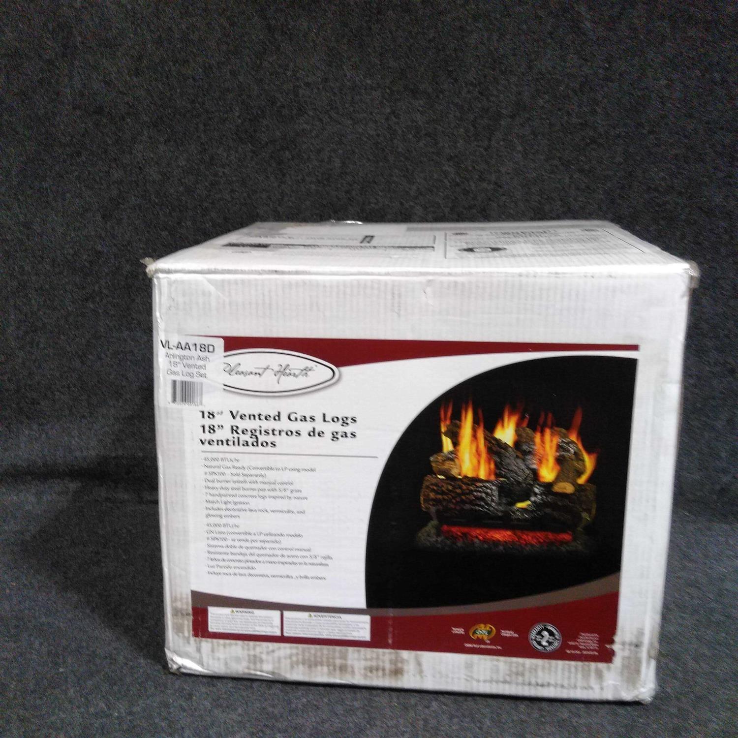 Pleasant Hearth Arlington Ash Vented Gas Log Set VL-AA18D