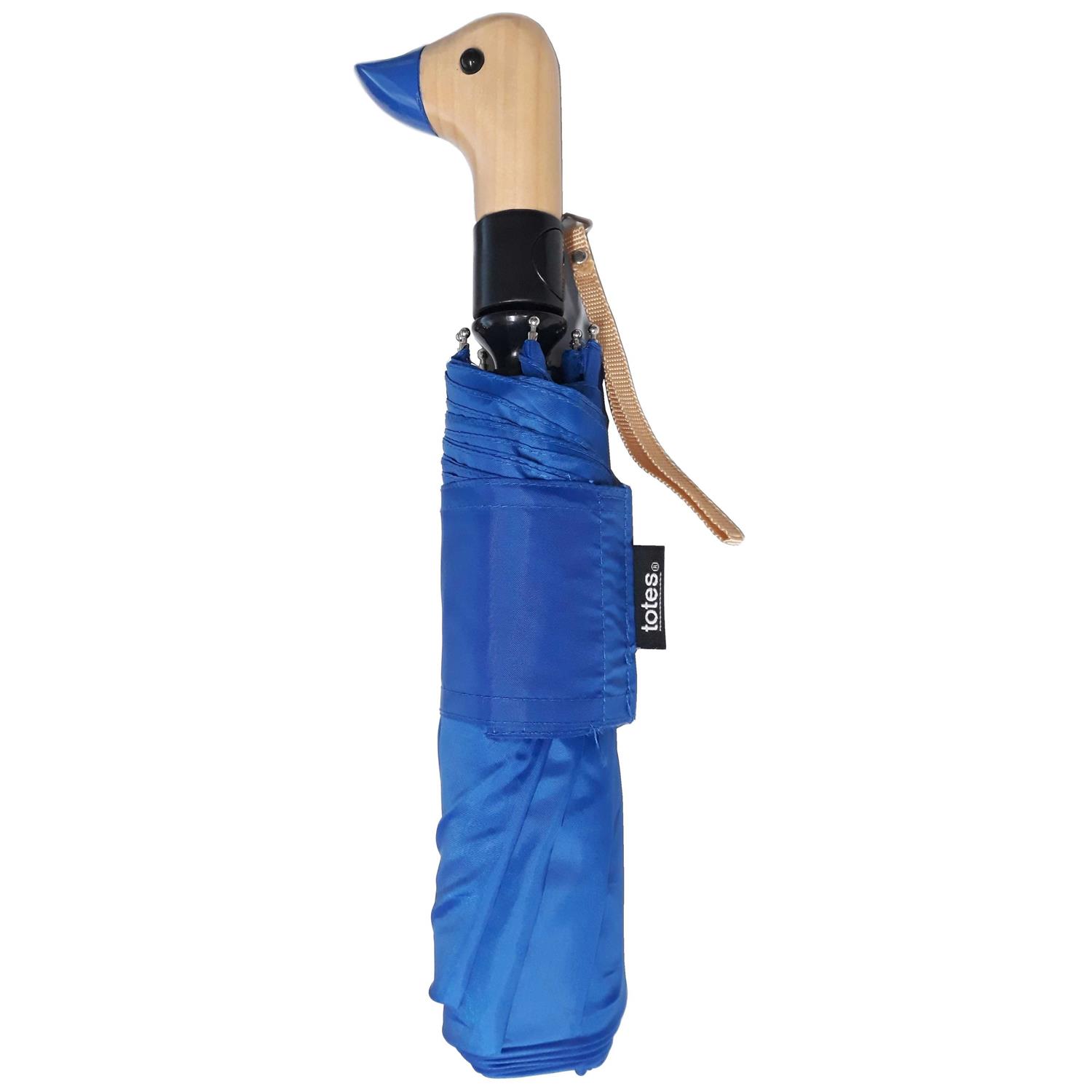 Totes Wooden Duck Handle Auto Open Umbrella