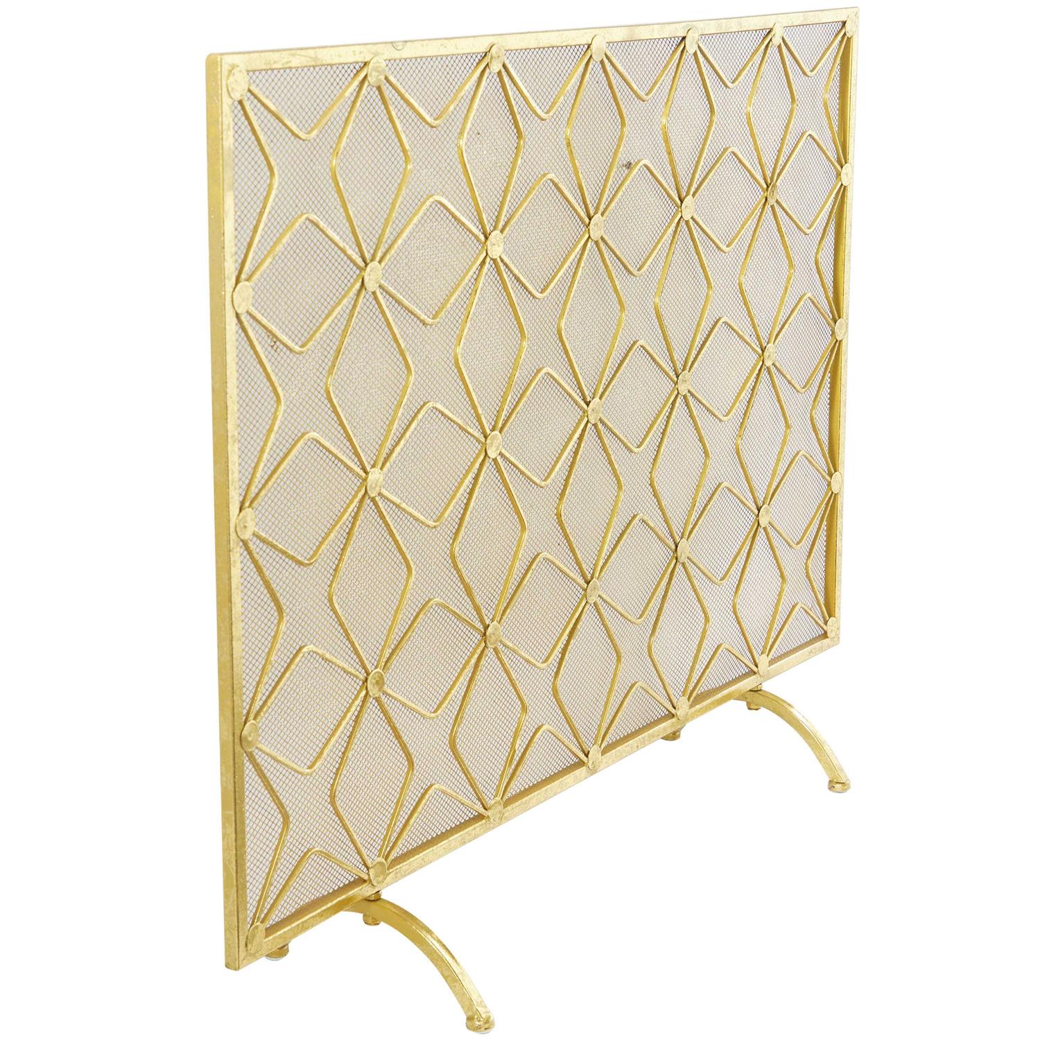 Deco 79 Modern Geometric Star Fireplace Screen