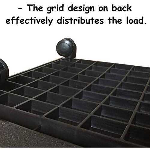 WanderingDonkey Square Heavy Duty Plant Caddy with Wheels,Rolling Stand Pot Trolley,Wheeled Planter Saucer Tray,Potted Flower Mover Dolly