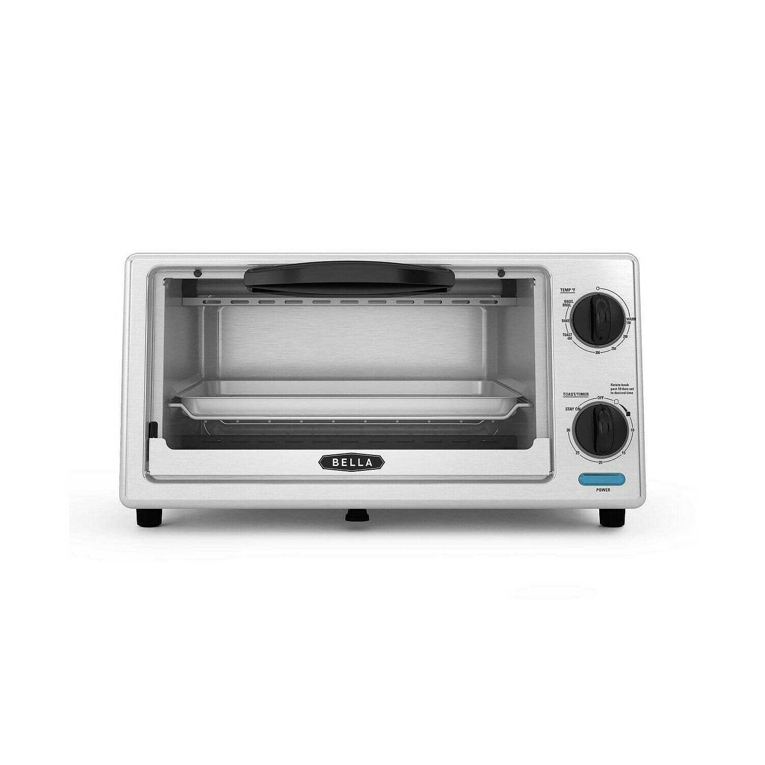 Bella 4-Slice Stainless Steel Toaster Oven