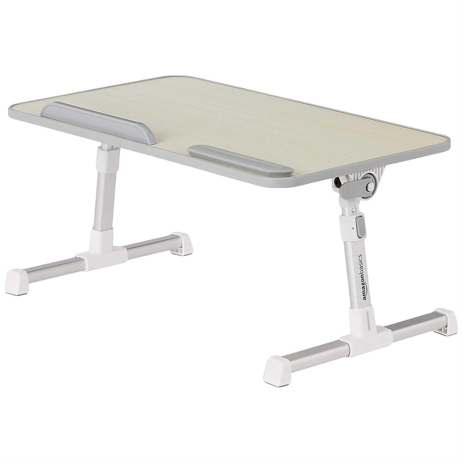 Amazon Basics Adjustable Tray Table Lap Desk Fits up to 17-Inch Laptop