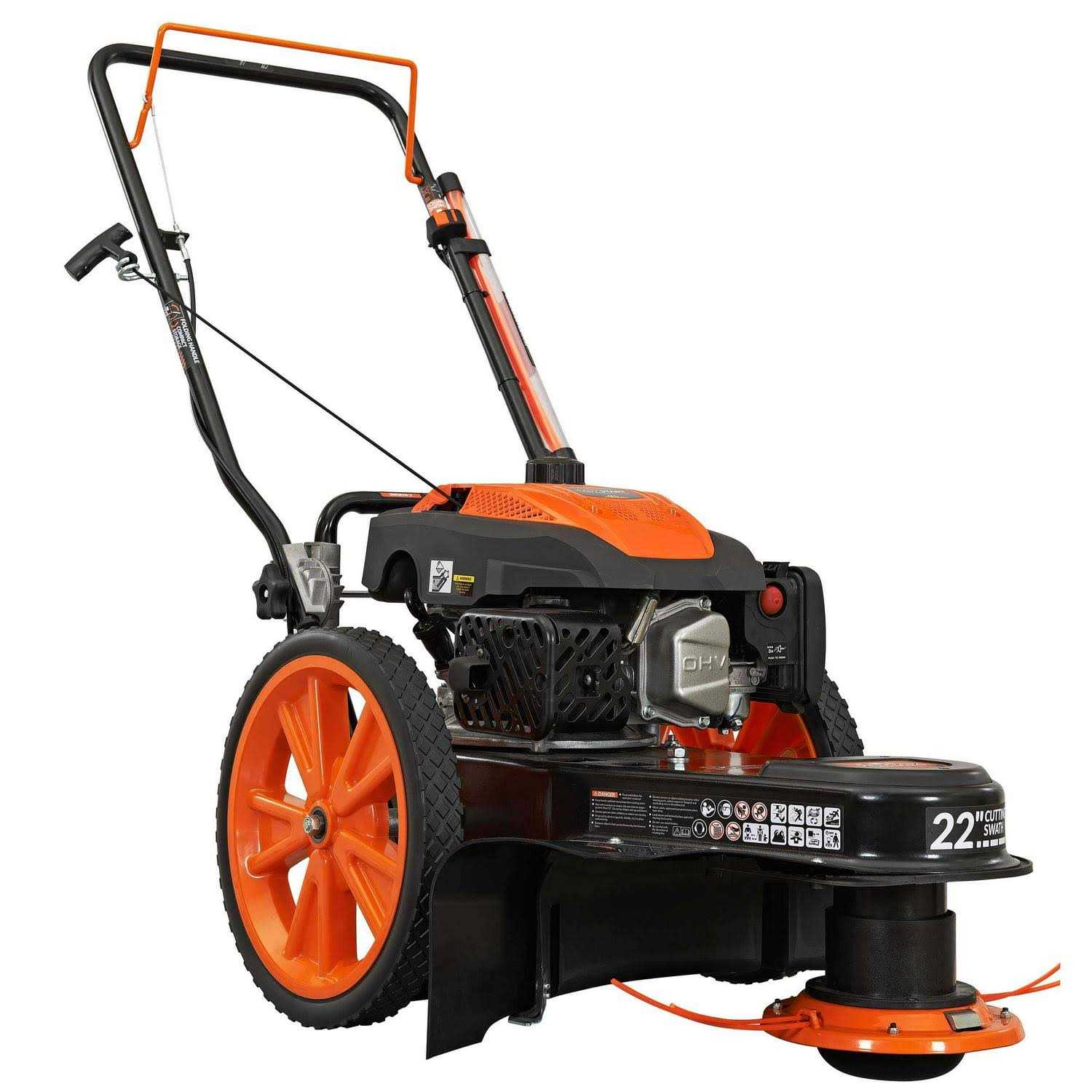 YARDMAX 22 in. 170cc Gas Walk Behind String Trimmer Mower