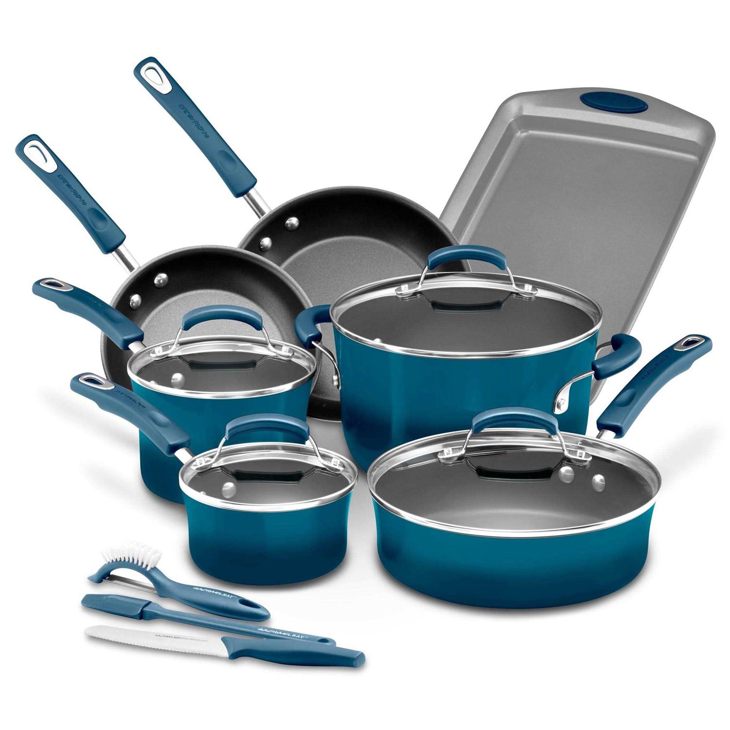 Rachael Ray Brights 14-Piece Cookware Set