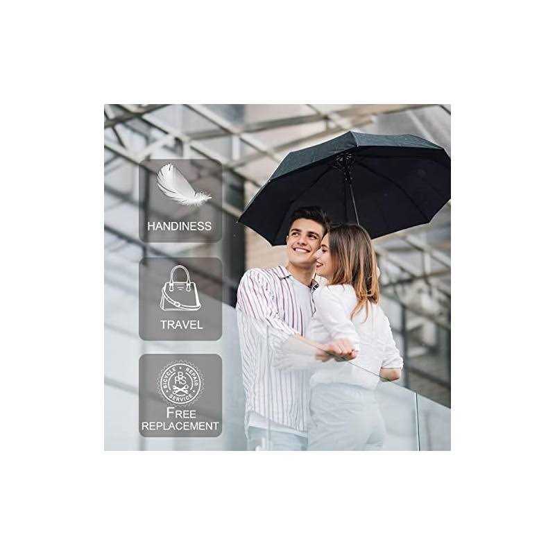 SIEPASA Two Packs Auto Open & Close Small Travel Umbrella Compact for Backpack-Umbrellas for Rain