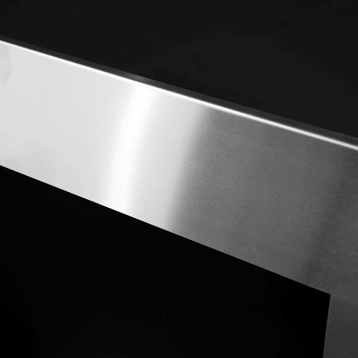 HOMCOM Ethanol Fireplace 35.5 Wall-Mount 0.25 Gal Stainless Steel