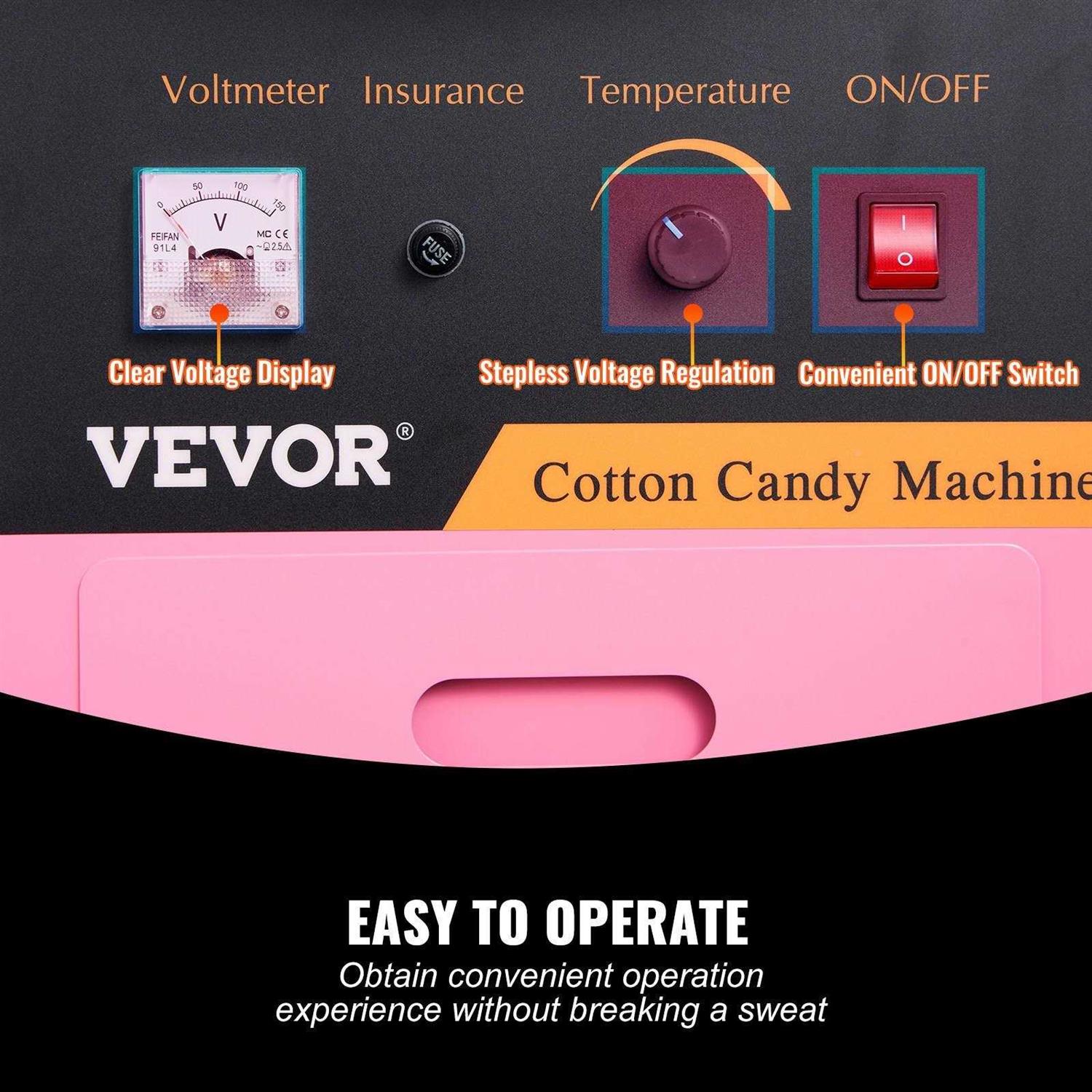 VEVOR 1000W Cotton Candy Machine with Cart