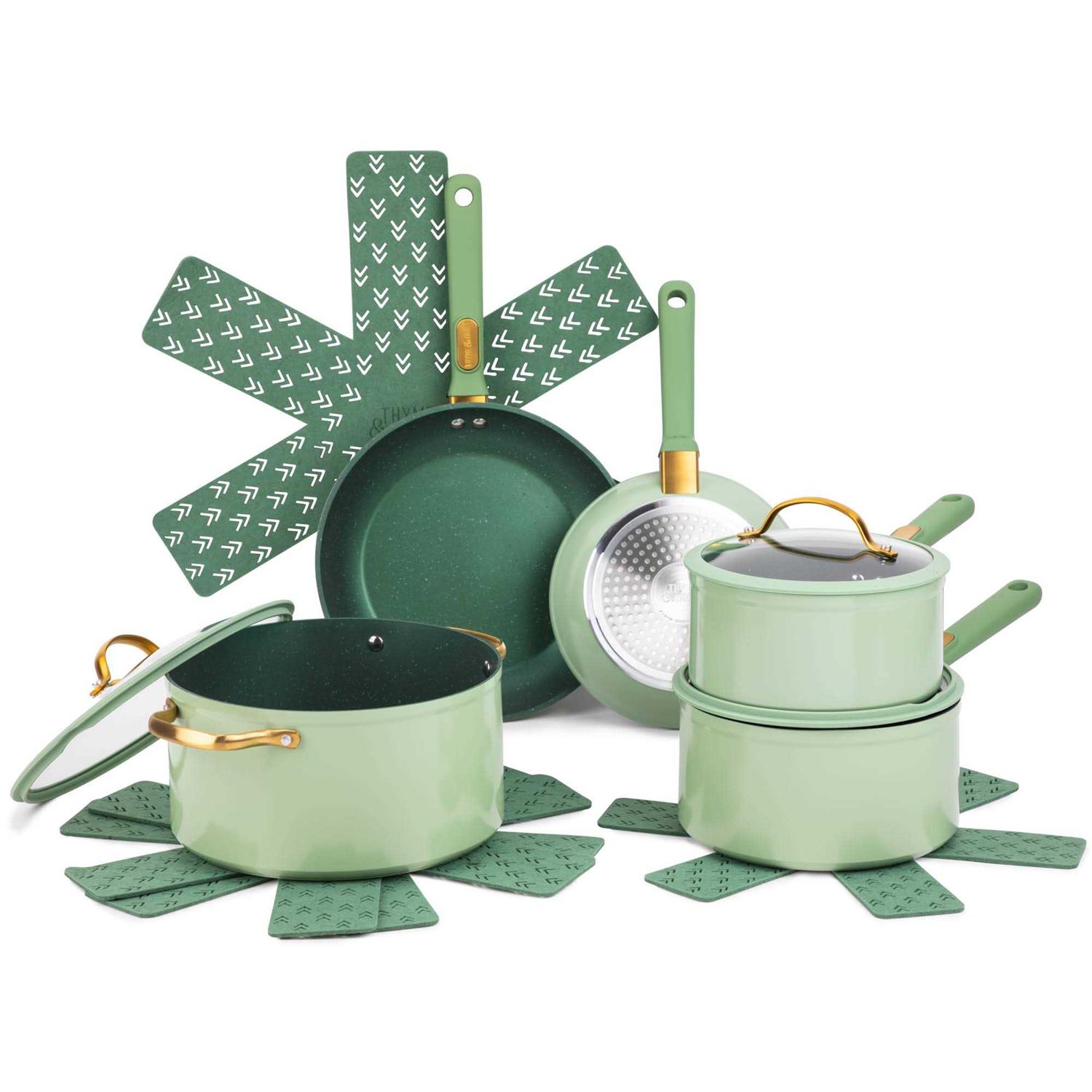 Thyme Table Non-Stick 12-Piece Cookware Set