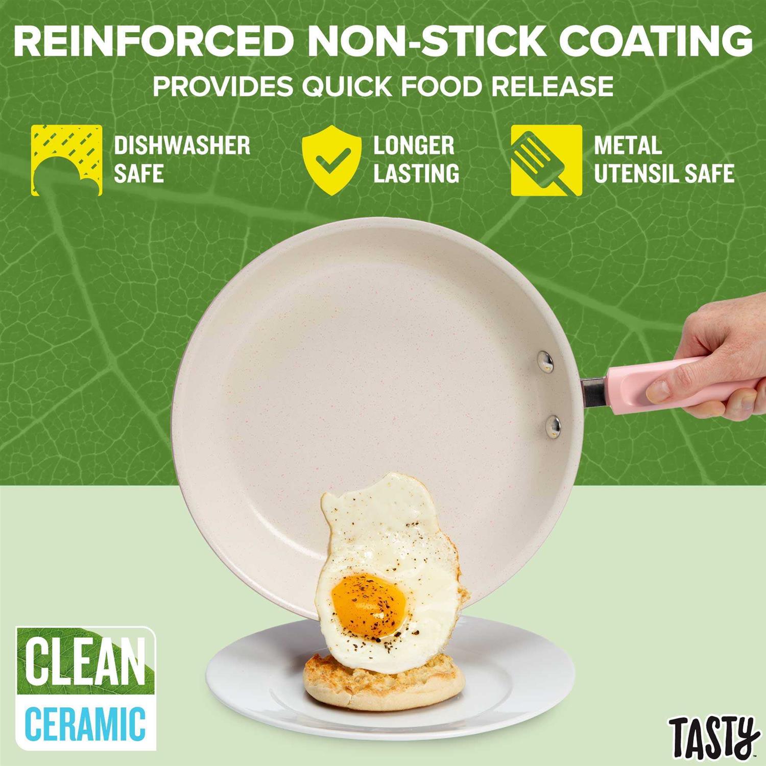 Tasty Clean Ceramic 16 Piece Non-Stick Aluminum Cookware Set