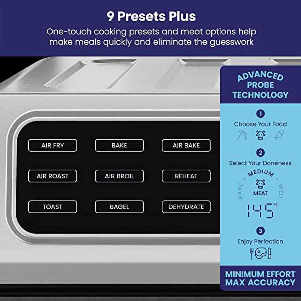 Chefman Air Fryer Toaster Oven Combo with Probe Thermometer