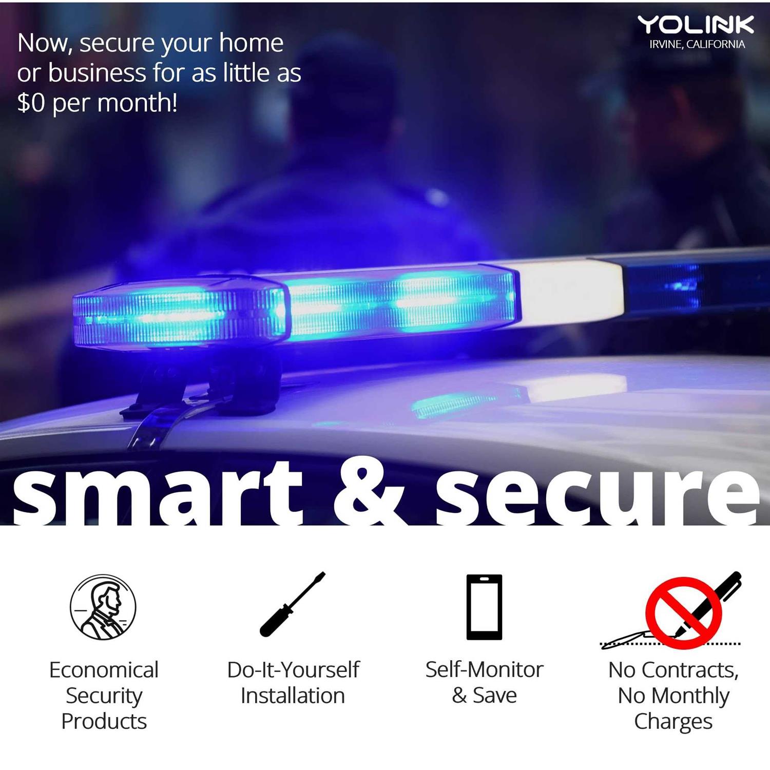YoLink Hub and Outdoor Security Siren and Smart Alarm Controller Alarm Kit Loud 110 dB
