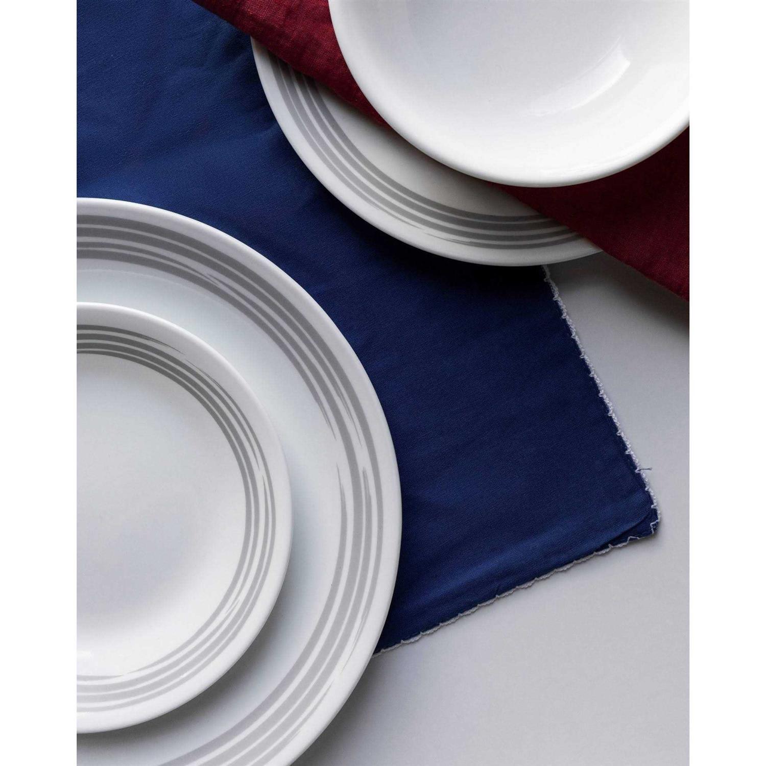 Corelle Brushed Silver 16 Piece Dinnerware Set