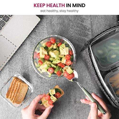 FineDine 24-piece Superior Glass Food Storage Containers Set Newly Innovated Hinged BPA-free Locking lids