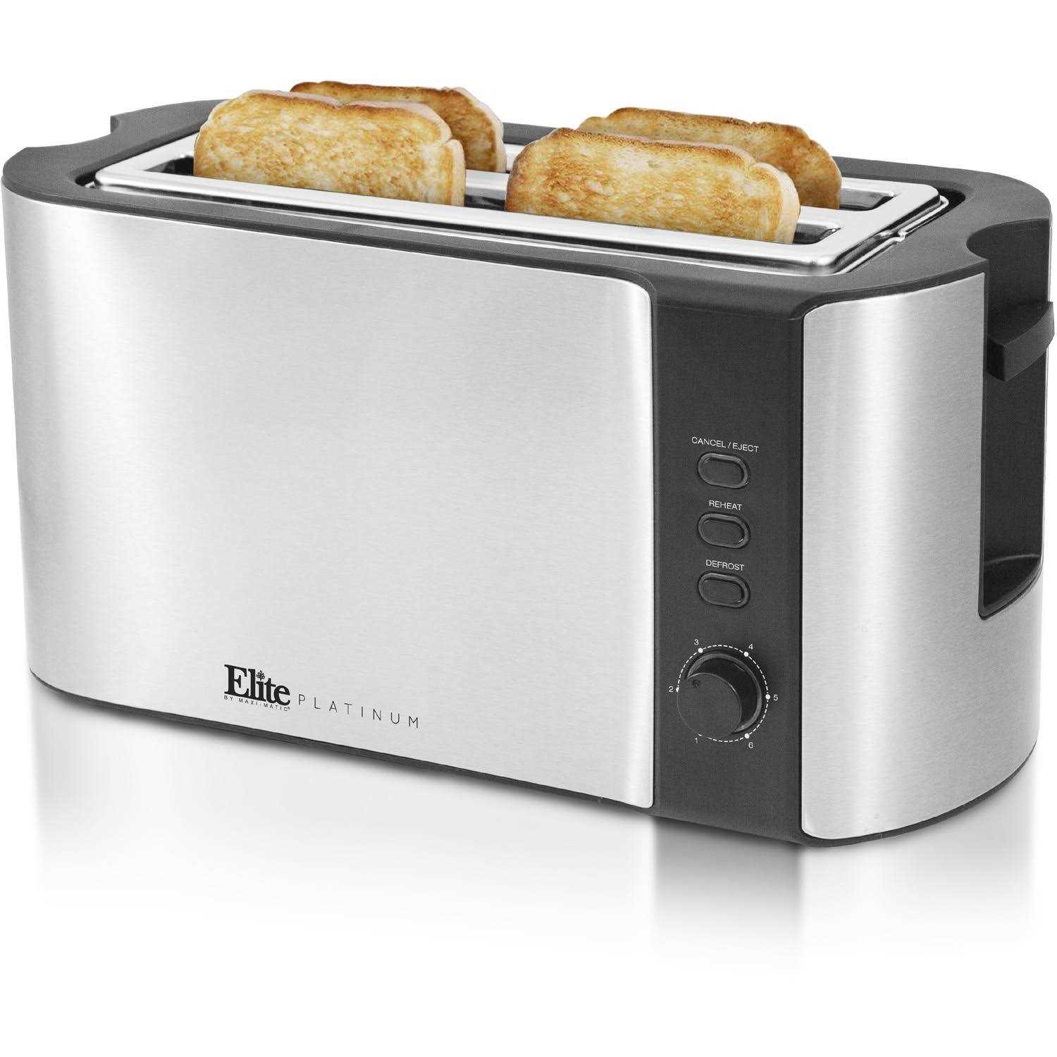 Elite Gourmet 4-Slice Long Slot Toaster