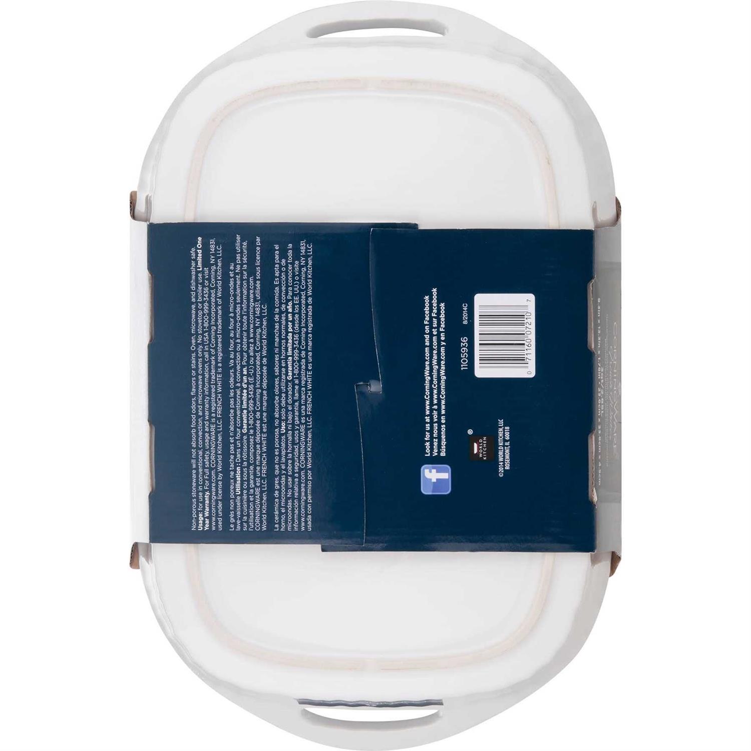 Corningware French White Oblong Casserole 3 qt