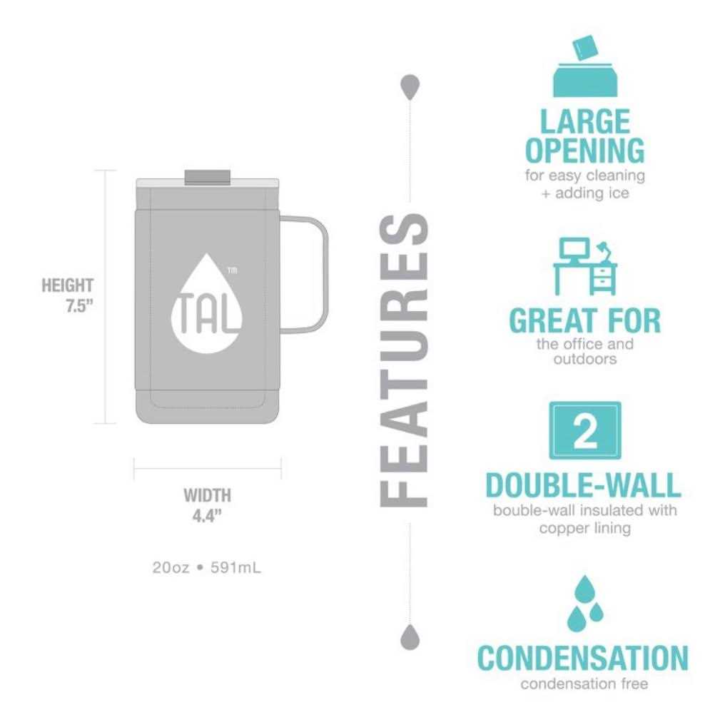 Tal Stainless Steel Mountaineer Mug 20 fl oz