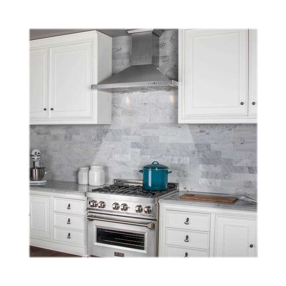 ZLINE Designer Series DuraSnow Stainless Steel Wall Mount Range Hood 8KBS-30