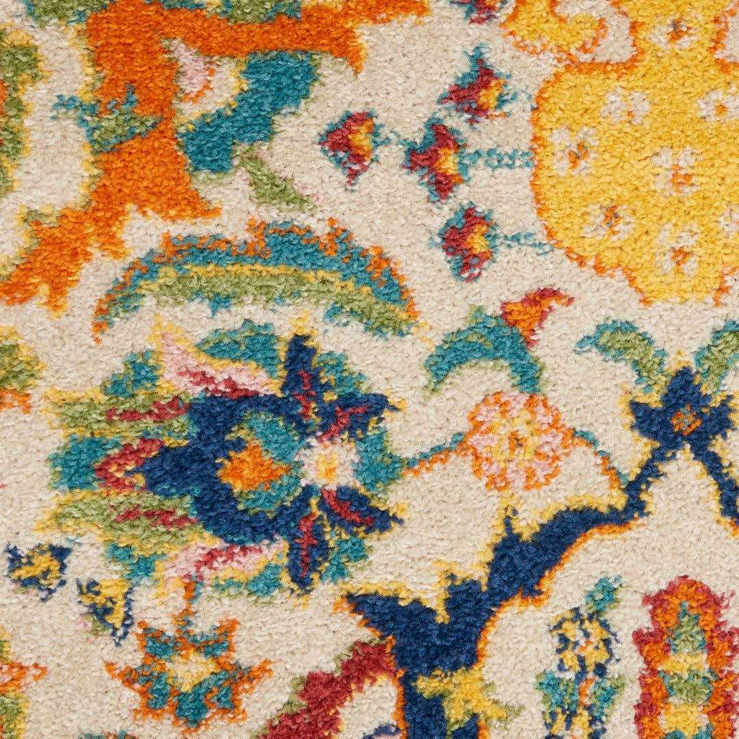 Whitingham Oriental Beige/Blue/Orange Area Rug Bungalow Rose Rug