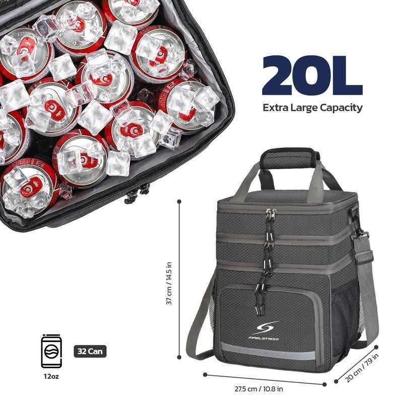 Maelstrom Lunch Box for Men,Insulated Lunch Bag Women/Men,Leakproof Lunch Cooler Bag