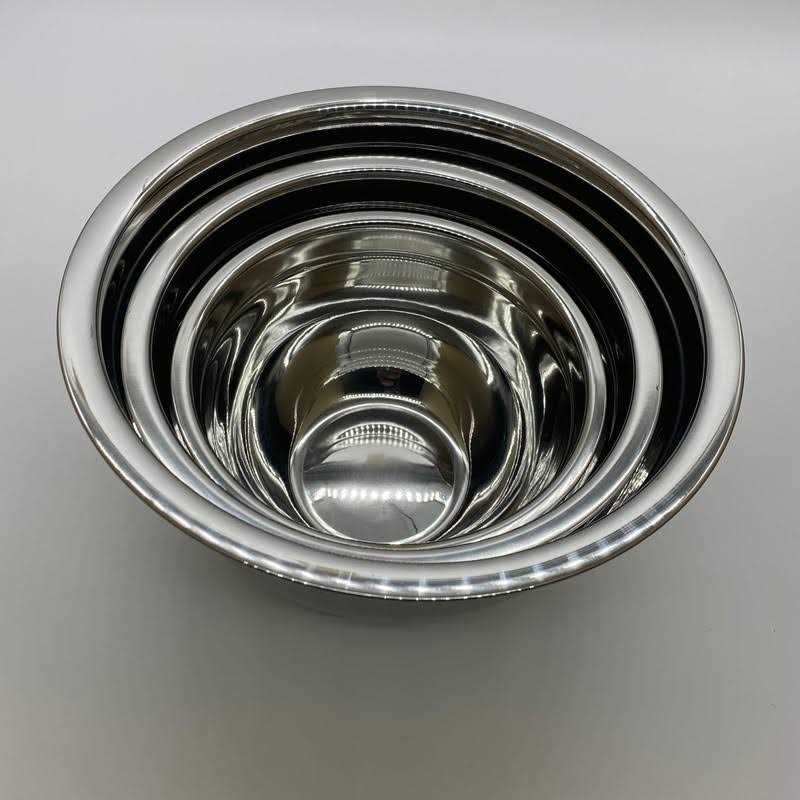 Set of 3 Professional Stainless Steel German Mixing Bowls