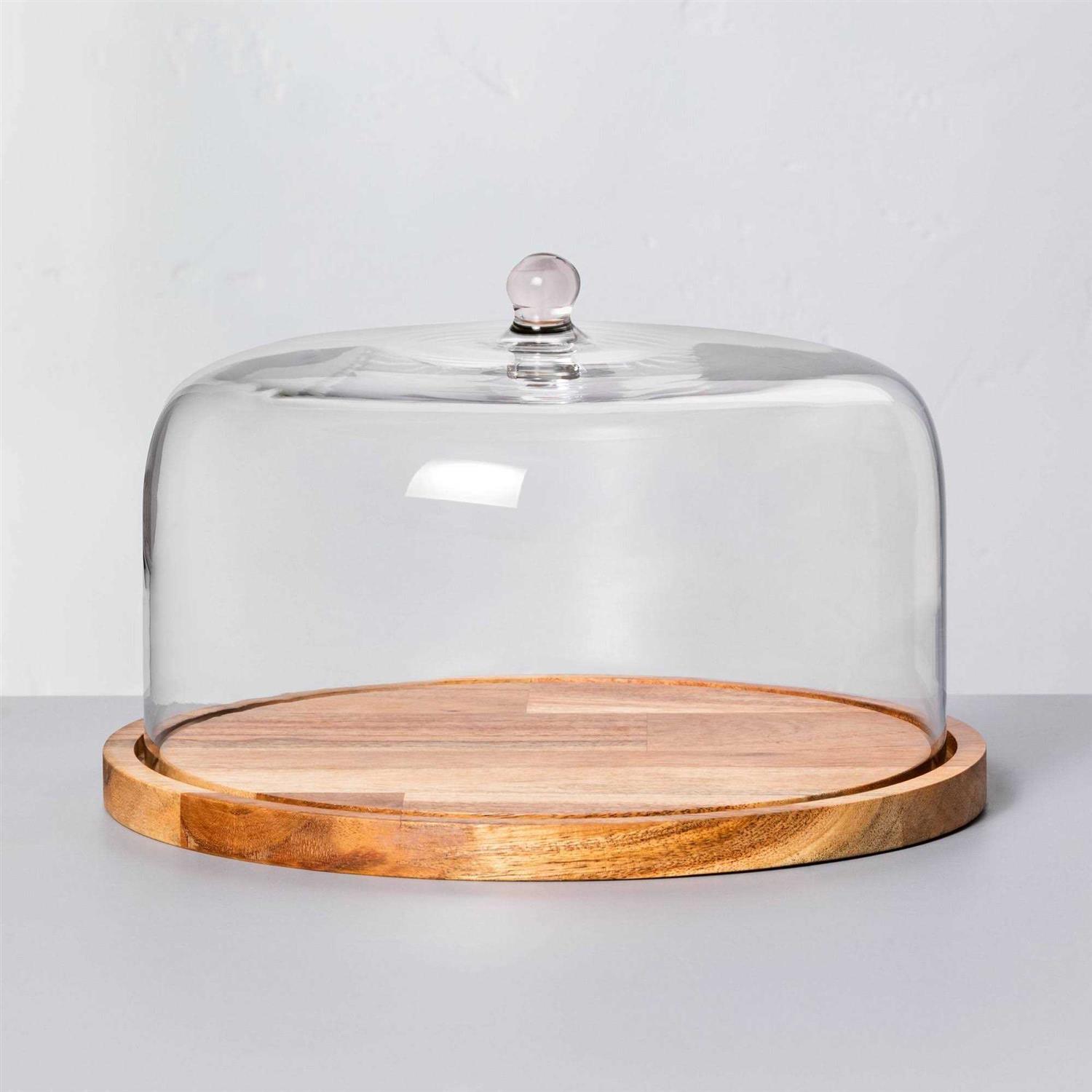 Wood & Glass Cake Storage Hearth & Hand with Magnolia
