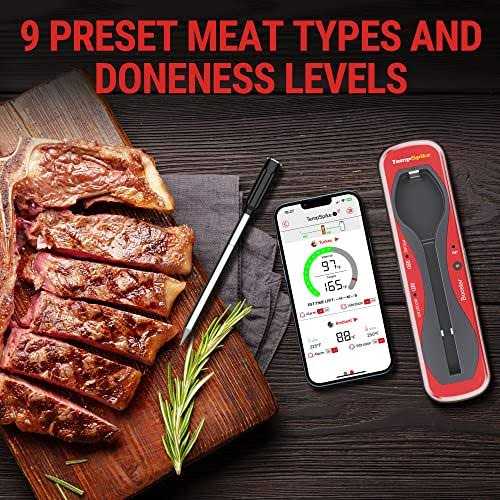 ThermoPro TempSpike Premium Truly Wireless Meat Thermometer up to 500-Ft Remote Range