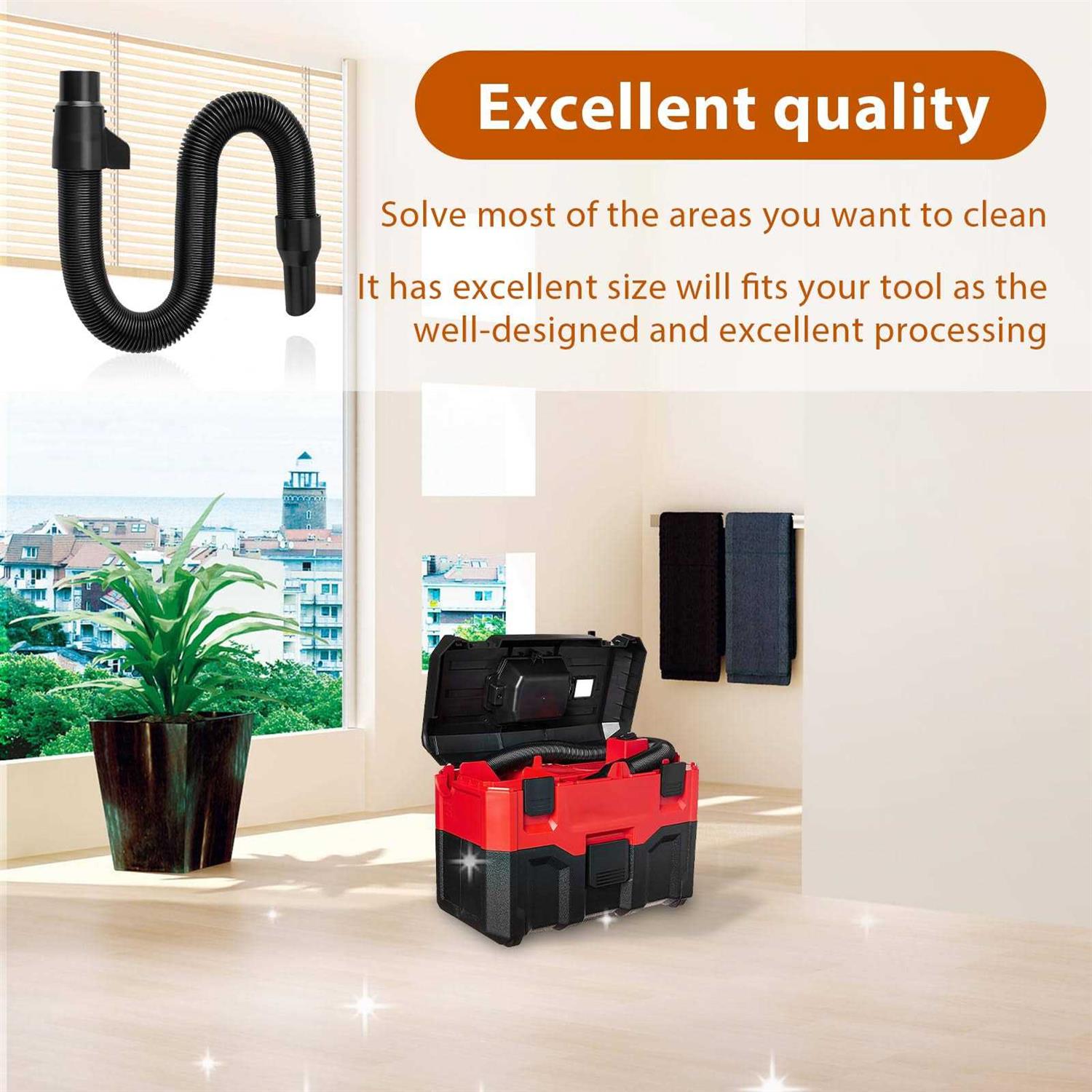 14-37-0105 18V/28V Wet/Dry Vac Hose Assembly Compatible with Milwaukee 18V/28V Wet/Dry Vacuum for 0780-20 0880-20 0970-20