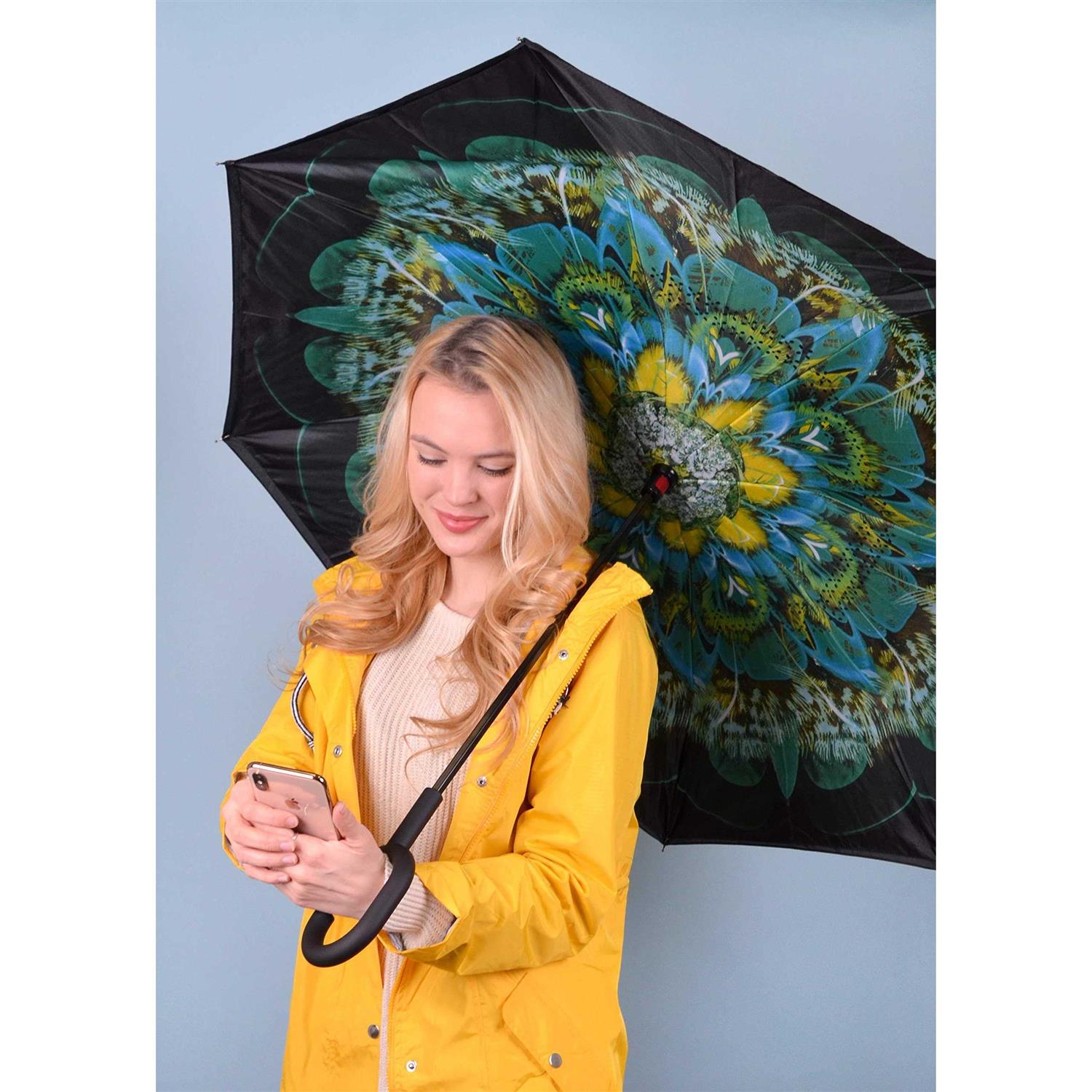 Parquet Flower Double Layer Inverted Umbrella