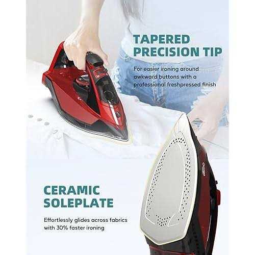 OMAIGA Cordless Iron 1500W Cordless Iron with Steam with 11.84ozs Water Tank