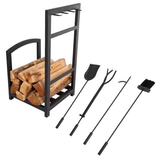 Fireplace Tool Set and Log Rack