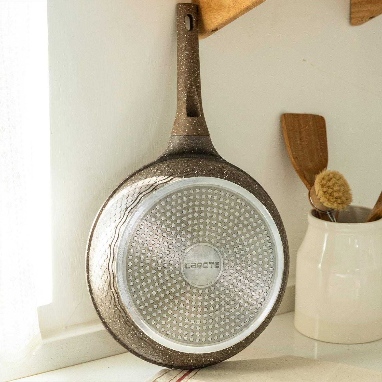 Carote Nonstick Induction Cookware Set 10 Piece, Healthy Non Stick Pots and Pans Set PFOS