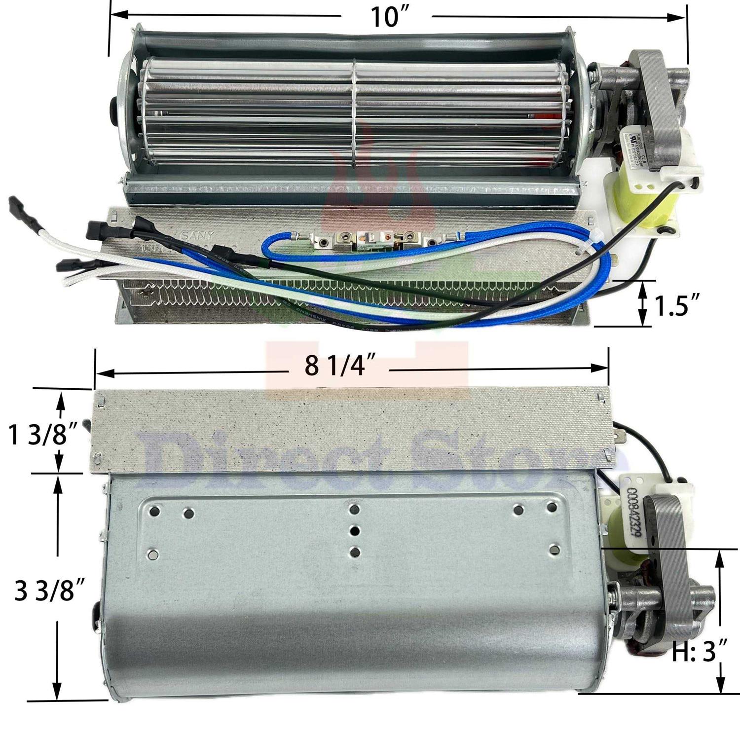 Direct store Parts Kit DN101 Fireplace Blower + Heating Element Replacement for Heat Surge Electric Fireplace