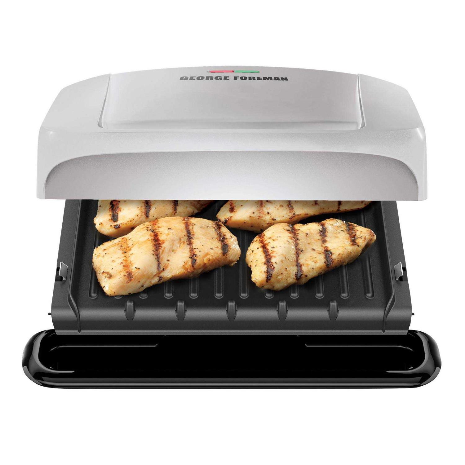 George Foreman 4 Serving Electric Indoor Grill and Panini Press