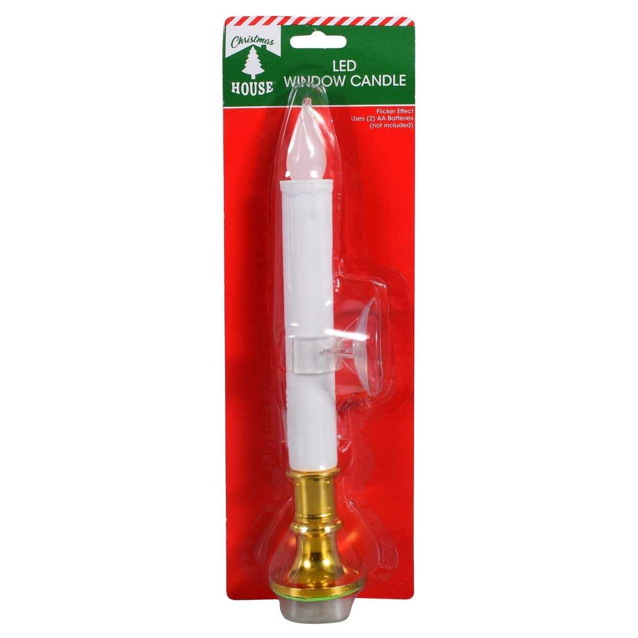 24 Christmas House Led Window Taper Candles