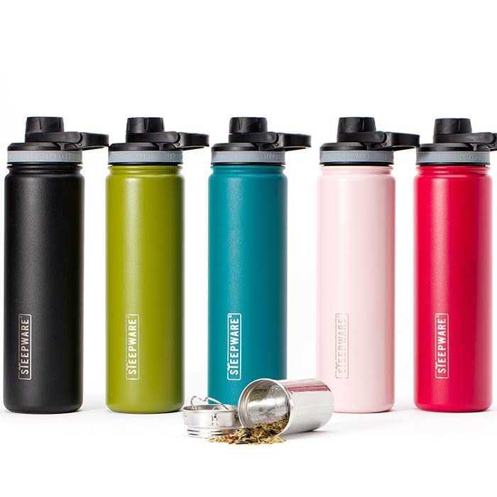 The Tea Spot Everest Tea Tumbler Travel Bottle with Tea Infuser for loose leaf Tea or iced coffee