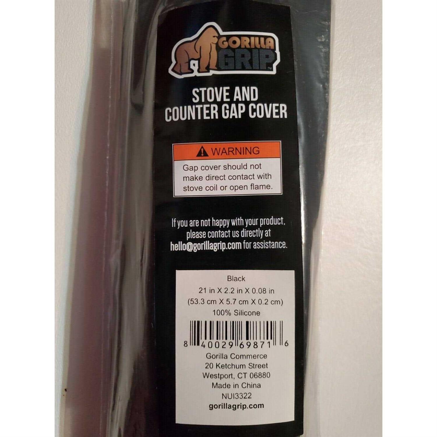 Gorilla Grip 2 Pack Silicone Stove Gap Covers, Flexible Heat Resistant Stovetop Filler Between Counters and Cooktops